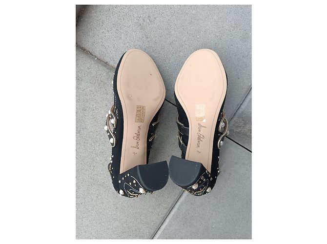 Décolleté Sam Edelman in pelle nera con perle Nero Multicolore - vista 13