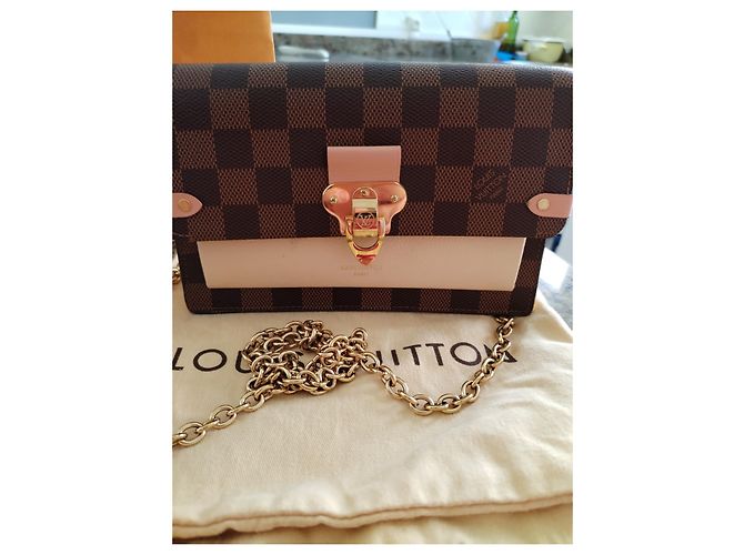 Louis Vuitton Pochette Vavin Damier Ebene Pelle - vista 6