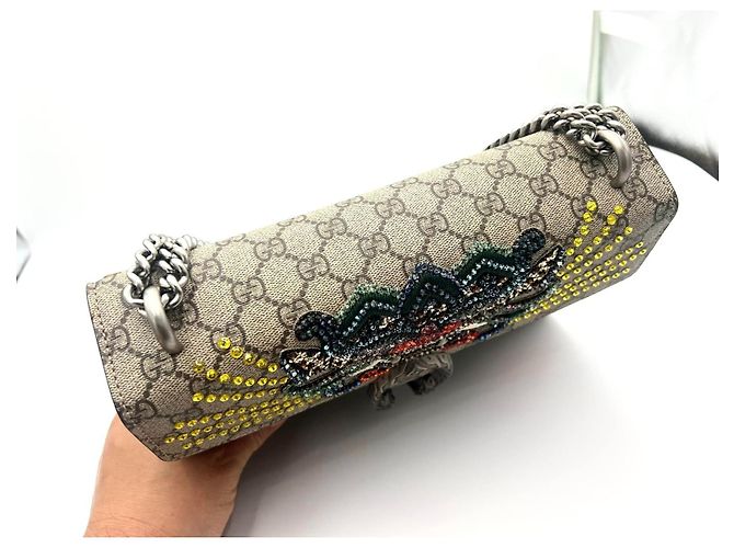 Borsa Gucci Dionysus in cristallo e pelle di serpente Marrone - vista 10