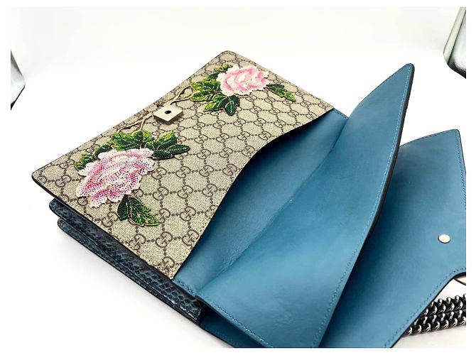 Borsa Gucci Dionysus in cristallo e pelle di serpente Marrone - vista 15