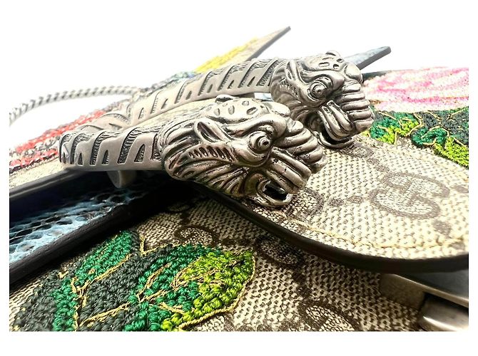 Borsa Gucci Dionysus in cristallo e pelle di serpente Marrone - vista 6