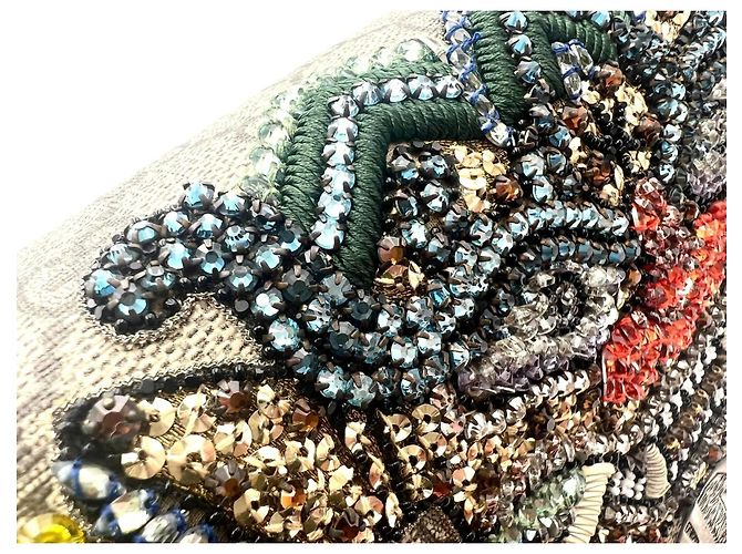 Borsa Gucci Dionysus in cristallo e pelle di serpente Marrone - vista 8