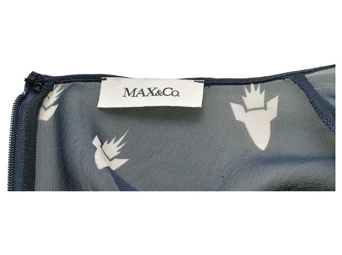 Abito Max & Co blu con stampa di razzi e maniche a 3/4 - vista 4