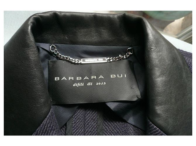 BARBARA BUI Blazer aus wunderschönem blau-violettem Leinen, Größe 38. - Ansicht 3