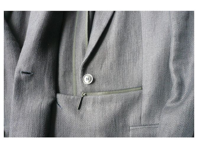 BARBARA BUI Blazer aus wunderschönem blau-violettem Leinen, Größe 38. - Ansicht 6