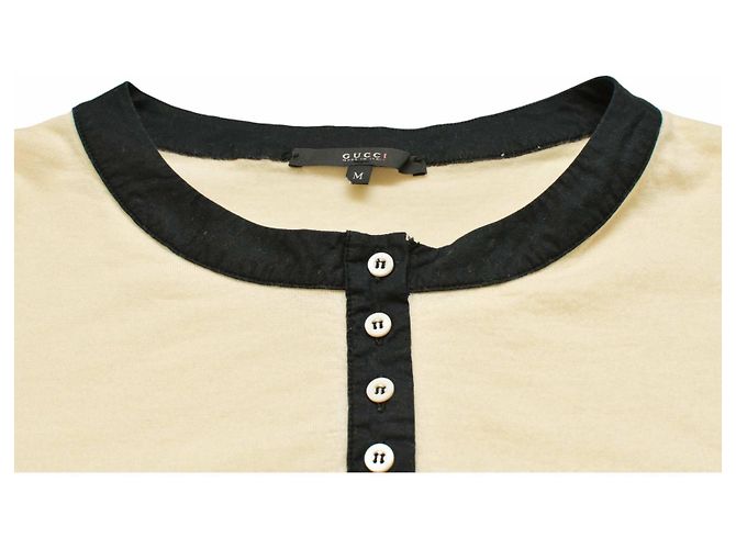 Top Gucci in cashmere crema a maniche corte M Beige - vista 4