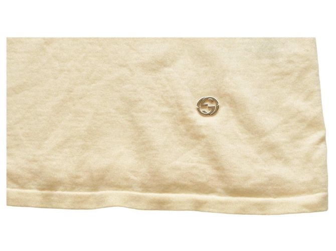 Top Gucci in cashmere crema a maniche corte M Beige - vista 6
