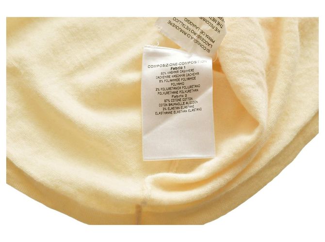 Top Gucci in cashmere crema a maniche corte M Beige - vista 7