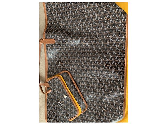 Borsa Goyard Anjou GM Pelle Reversibile Nero Marrone Marrone chiaro - vista 2