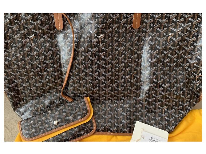 Borsa Goyard Anjou GM Pelle Reversibile Nero Marrone Marrone chiaro - vista 5