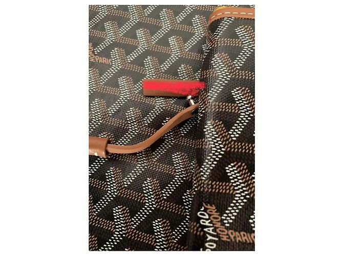 Borsa Goyard Anjou GM Pelle Reversibile Nero Marrone Marrone chiaro - vista 6