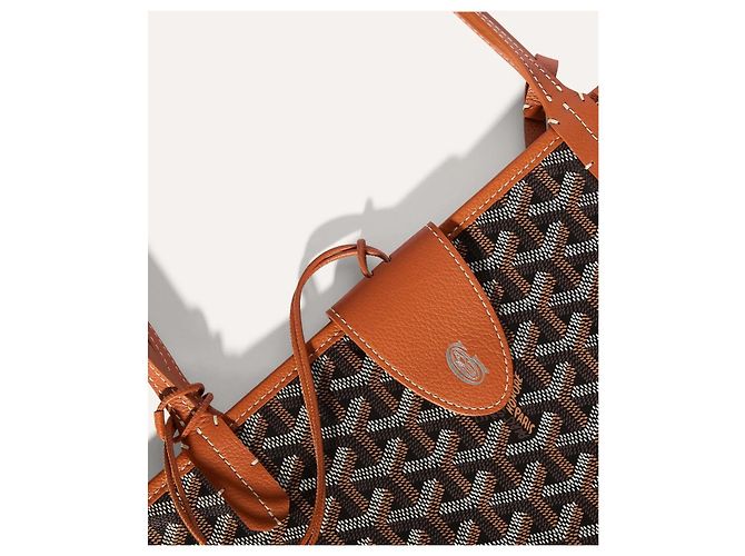 Borsa Goyard Anjou GM Pelle Reversibile Nero Marrone Marrone chiaro - vista 8