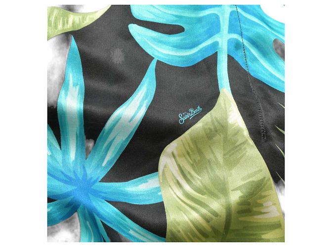 Autre Marque MC2 Saint Barth Mehrfarbige Seiden Tunika Bluse mit Blumenmuster Mehrfarben - Ansicht 6