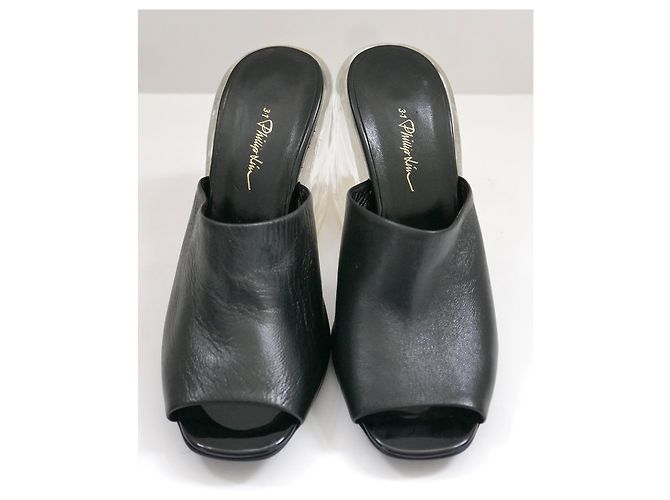 3.1 Phillip Lim Mules con tacco in plexiglass di Phillip Lim Nero - view 3