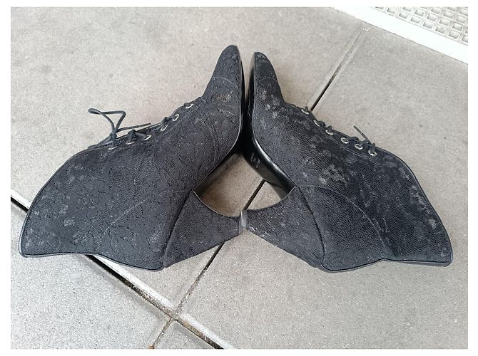 Botines de encaje negro Laurence Dacade - vista 4
