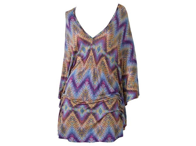 Blusa Tunica Melissa Odabash in Modal Geometrico Multicolore - vista 3