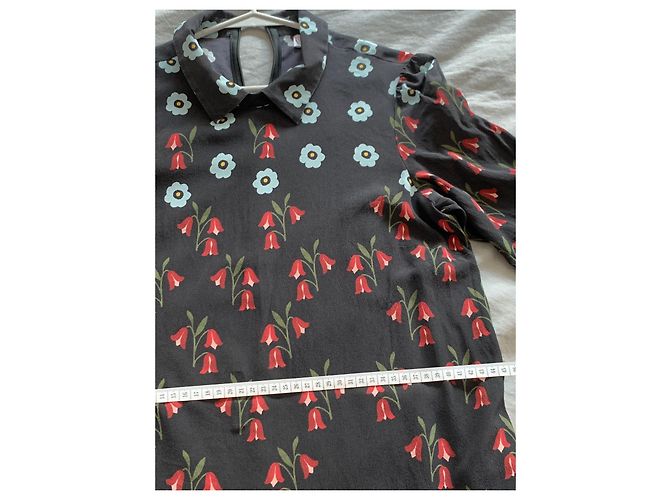 Red Valentino Kleid aus schwarzer Seide - Ansicht 2
