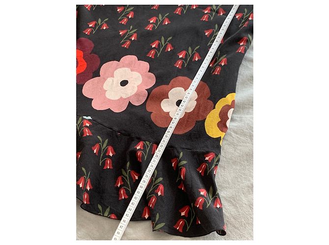 Red Valentino Kleid aus schwarzer Seide - Ansicht 3