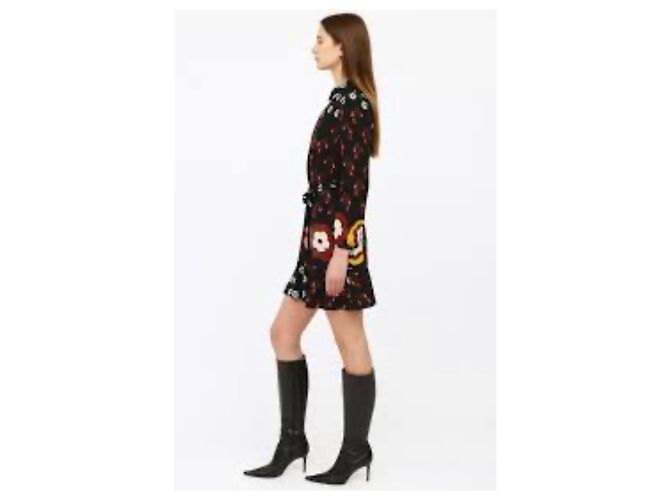 Red Valentino Kleid aus schwarzer Seide - Ansicht 7