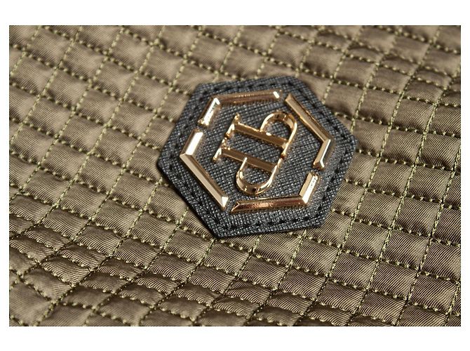 Philipp Plein, jaqueta bomber acolchoada Marrom Verde - vista 5