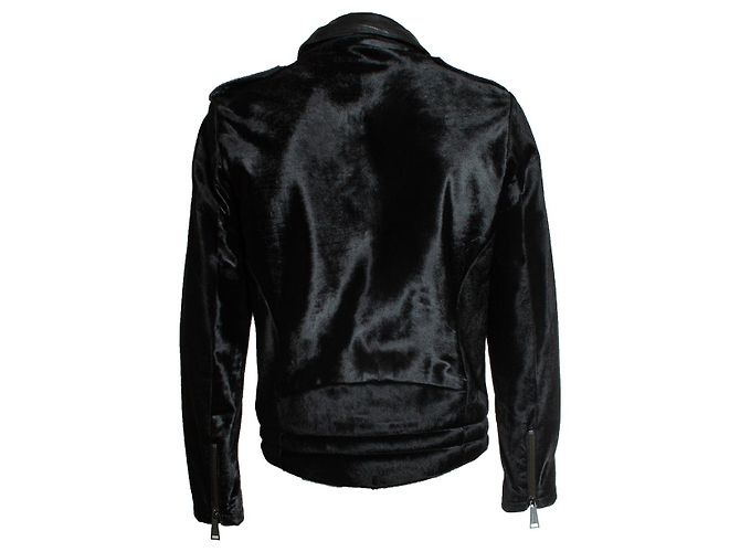 Philipp Plein, Chaqueta de piel de potro con cremallera Negro - vista 3