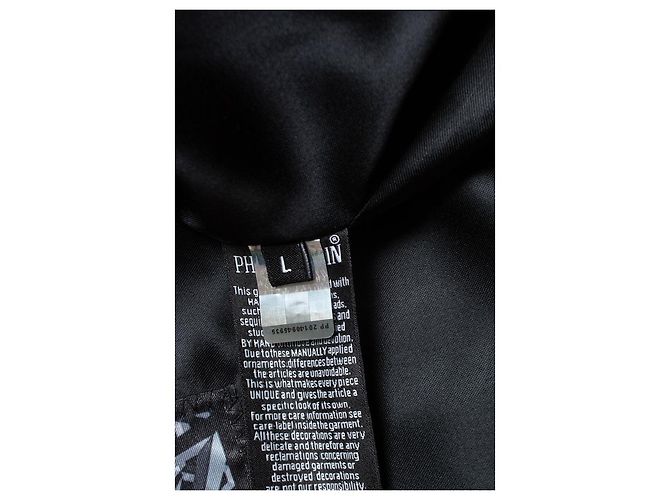 Philipp Plein, Lederjacke in Khaki Braun Grün - Ansicht 5