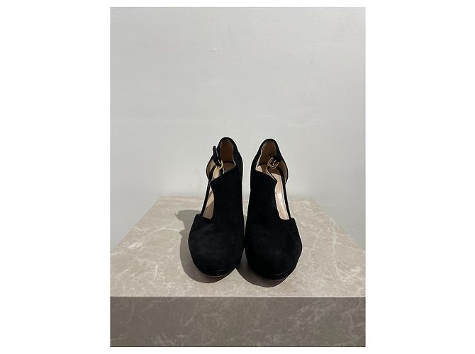 PRADA Botas de tobillo T.EU 37.5 Ante Negro - vista 2
