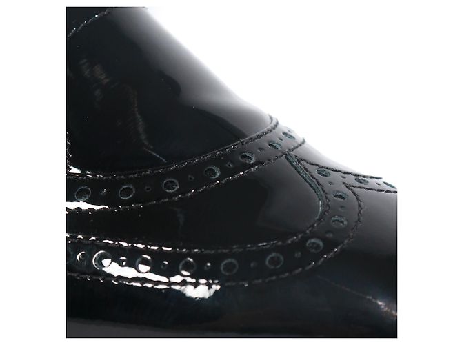 CHANEL - Schwarze Lackleder Slipper (Größe 39) - Ansicht 4