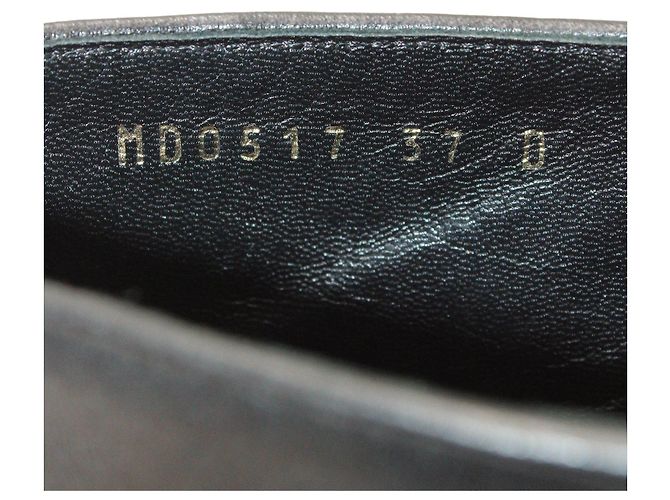 Stivaletti a punta stringati Dior in pelle nera Nero - vista 7