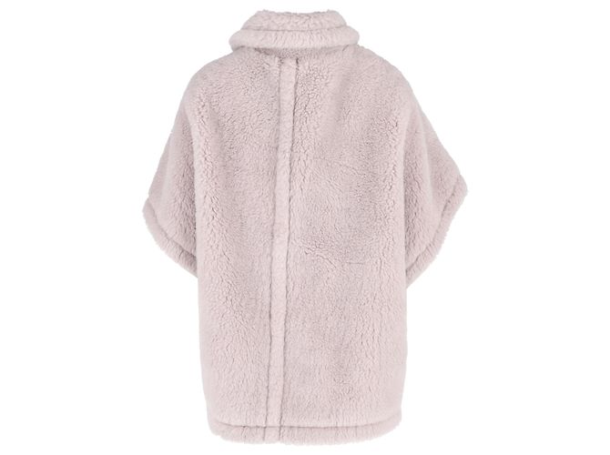 Capa Max Mara Tebe Teddy de lana gris claro Castaño Roja - vista 3