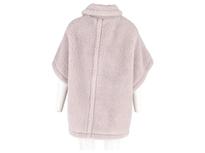 Capa Max Mara Tebe Teddy de lana gris claro Castaño Roja - vista 6