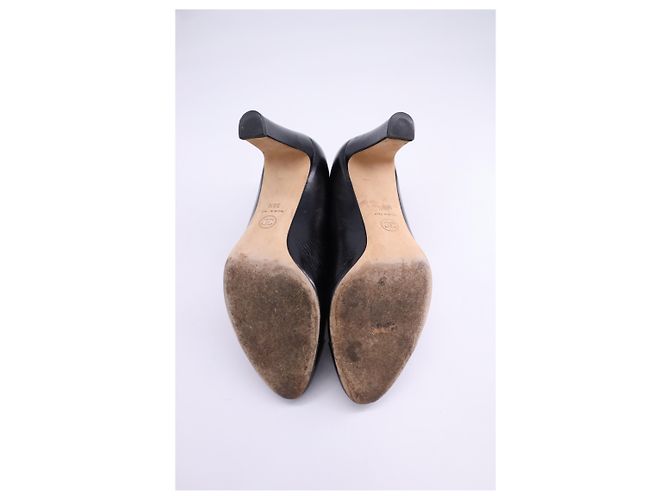 Timeless Décolleté Chanel CC Cap Toe in pelle nera Nero - vista 11