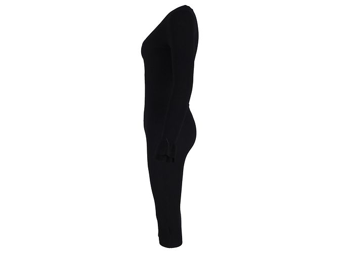 Strickkleid mit V-Ausschnitt von Michael Kors aus schwarzer Viskose - Ansicht 2
