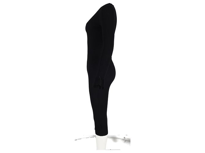 Strickkleid mit V-Ausschnitt von Michael Kors aus schwarzer Viskose - Ansicht 5