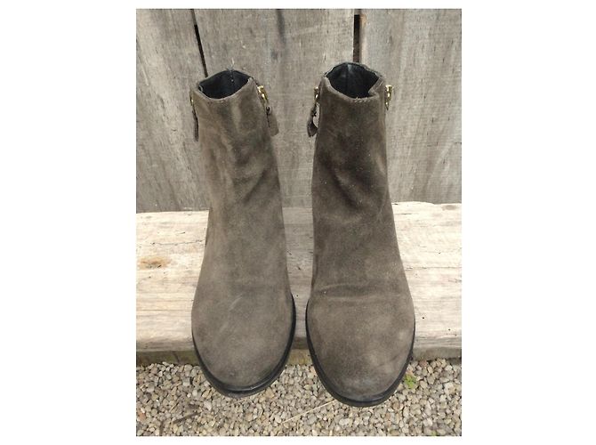 Stivaletti Maje in scamosciato kaki Cachi - vista 4