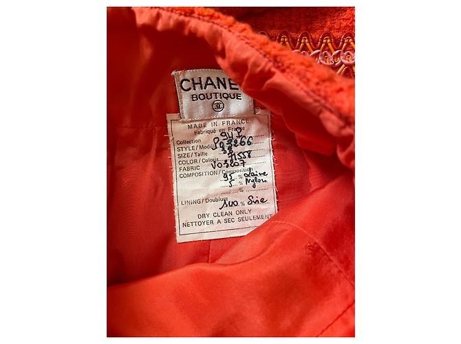 Cambon Set vintage Chanel del 1994 arancione - vista 9