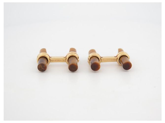 BOUTONS DE MANCHETTES BOUCHERON EN OR 18K 15GR 19 BATONNETS FAISCEAUX CUFFLINKS - vue 10