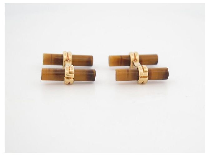 BOUTONS DE MANCHETTES BOUCHERON EN OR 18K 15GR 19 BATONNETS FAISCEAUX CUFFLINKS - vue 12