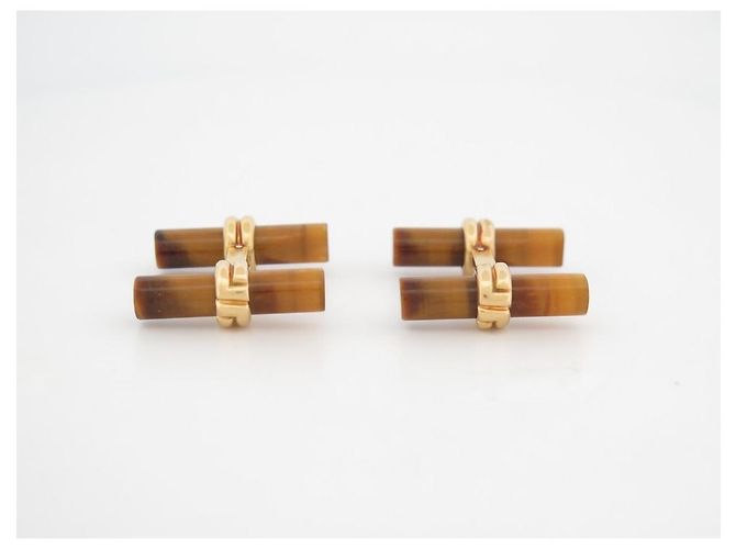 BOUTONS DE MANCHETTES BOUCHERON EN OR 18K 15GR 19 BATONNETS FAISCEAUX CUFFLINKS - vue 13