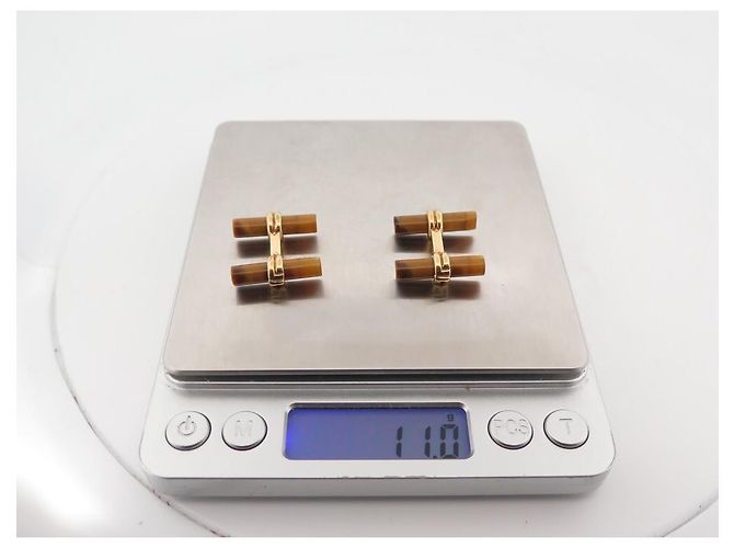 BOUTONS DE MANCHETTES BOUCHERON EN OR 18K 15GR 19 BATONNETS FAISCEAUX CUFFLINKS - vue 14