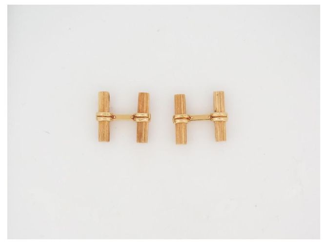 BOUTONS DE MANCHETTES BOUCHERON EN OR 18K 15GR 19 BATONNETS FAISCEAUX CUFFLINKS - vue 16