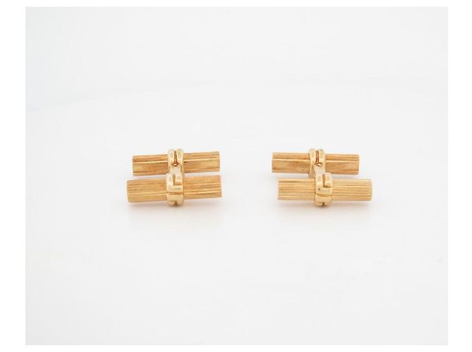BOUTONS DE MANCHETTES BOUCHERON EN OR 18K 15GR 19 BATONNETS FAISCEAUX CUFFLINKS - vue 18