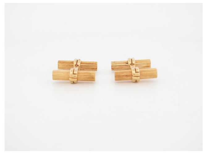 BOUTONS DE MANCHETTES BOUCHERON EN OR 18K 15GR 19 BATONNETS FAISCEAUX CUFFLINKS - vue 20