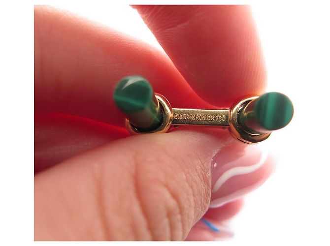 BOUTONS DE MANCHETTES BOUCHERON EN OR 18K 15GR 19 BATONNETS FAISCEAUX CUFFLINKS - vue 5