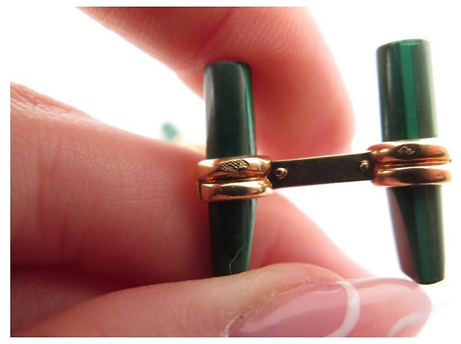 BOUTONS DE MANCHETTES BOUCHERON EN OR 18K 15GR 19 BATONNETS FAISCEAUX CUFFLINKS - vue 6