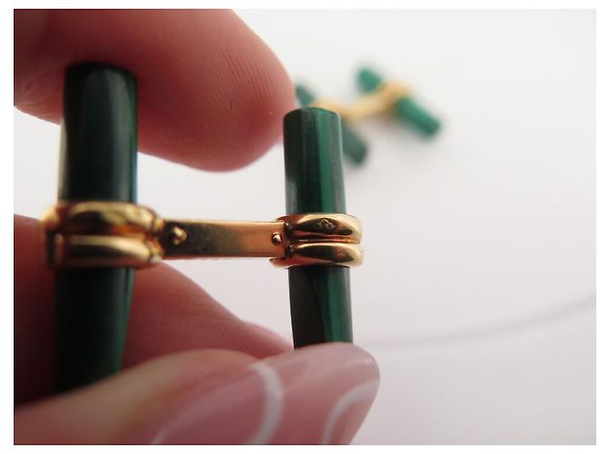BOUTONS DE MANCHETTES BOUCHERON EN OR 18K 15GR 19 BATONNETS FAISCEAUX CUFFLINKS - vue 7
