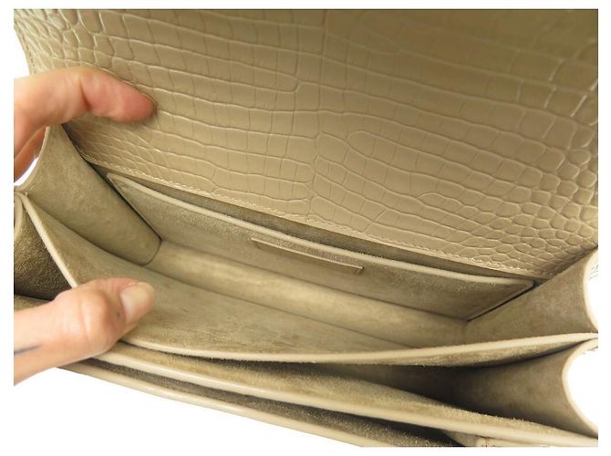 NUOVA BORSA A MANO SAINT LAURENT SUNSET MEDIA 442906 PELLE EFFETTO COCCO PRUGNA - vista 12