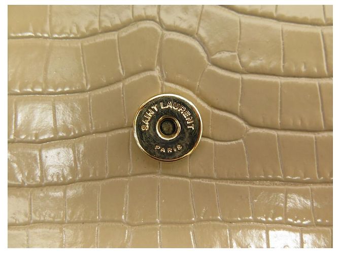 NUOVA BORSA A MANO SAINT LAURENT SUNSET MEDIA 442906 PELLE EFFETTO COCCO PRUGNA - vista 9