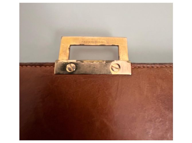 Ring ✨ Borsa Hermès Palermo, rara borsa in stile anni '60 Marrone scuro - vista 12