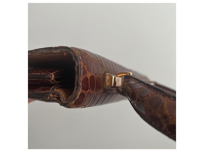 Ring ✨ Borsa Hermès Palermo, rara borsa in stile anni '60 Marrone scuro - vista 6